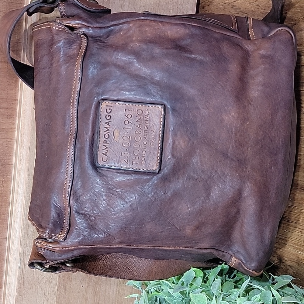 Campomaggi Italy Leather Crossbody Satchel - Picture 5 of 16